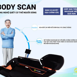 Ghế massage FUJISU MAJESTIC MONARCH FJ 500 dò tìm huyệt đạo với chức năng body scan